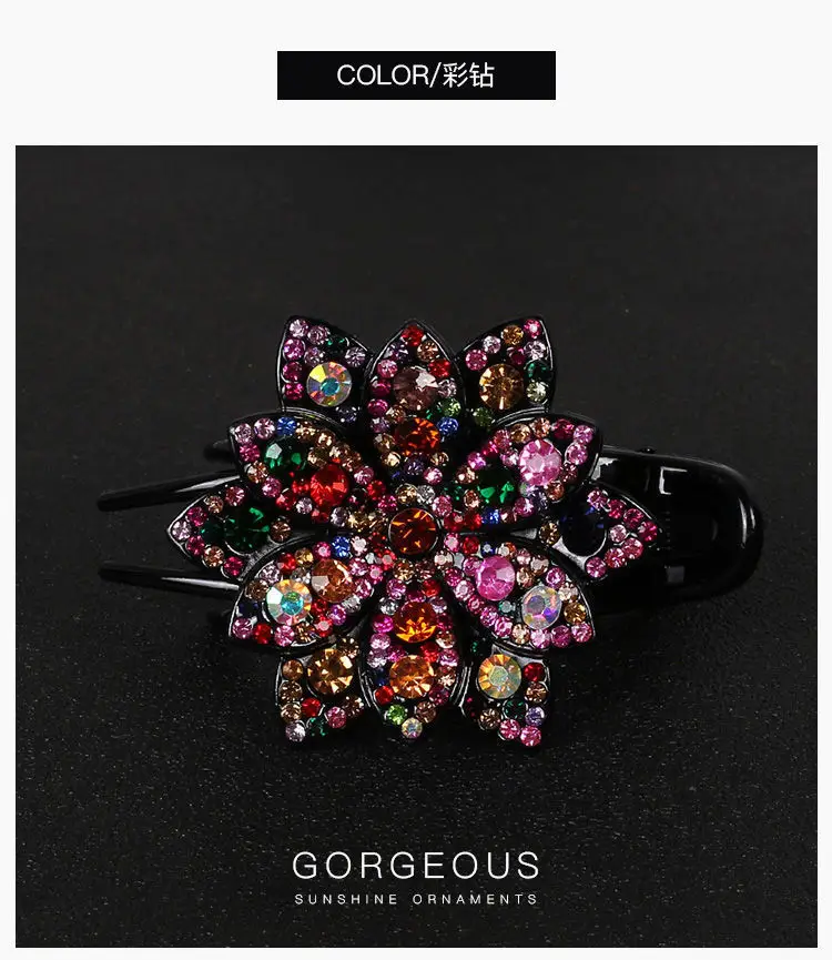 Gorgeous Rhinestone Hair Clip with Crossbody Back Design — feature 9