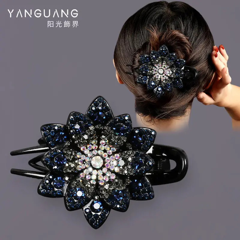 Gorgeous Rhinestone Hair Clip with Crossbody Back Design - Image 11