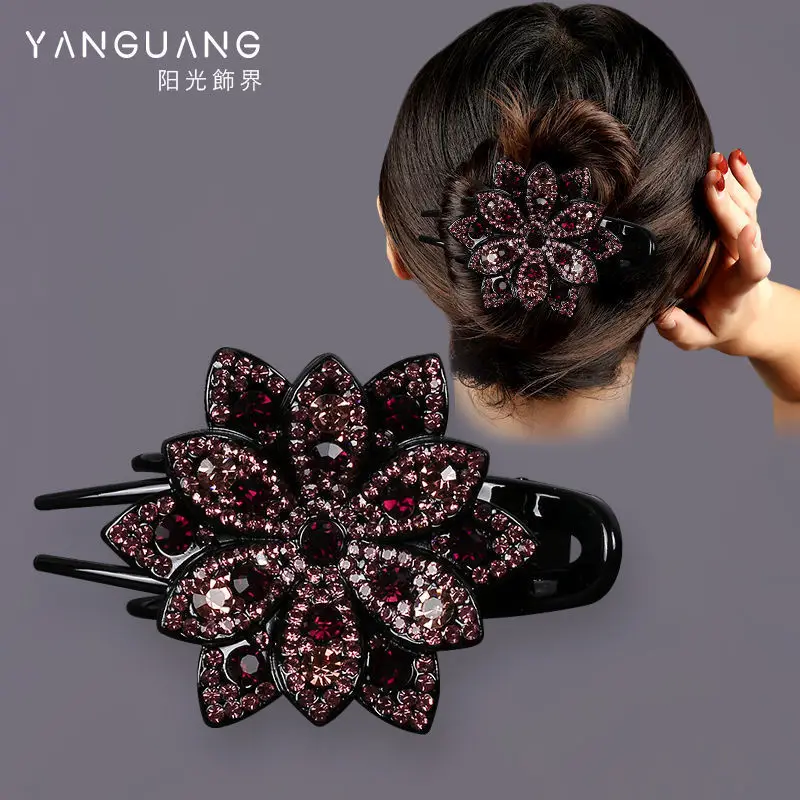 Gorgeous Rhinestone Hair Clip with Crossbody Back Design - Image 6