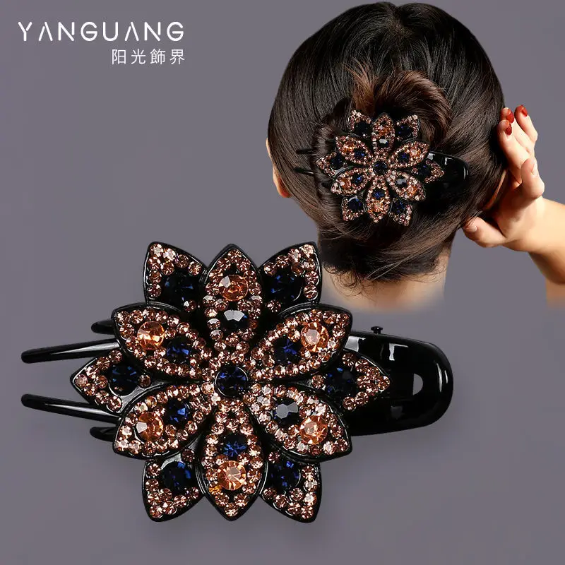 Gorgeous Rhinestone Hair Clip with Crossbody Back Design - Image 8