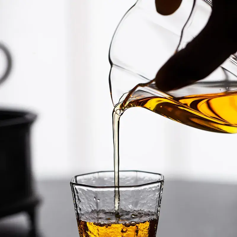 Japanese-style Fair Cup Petal Glass Tea Set 250ml - Image 5