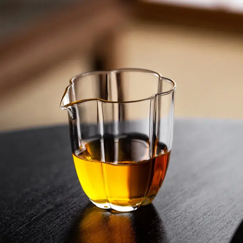 Japanese-style Fair Cup Petal Glass Tea Set 250ml - Image 6
