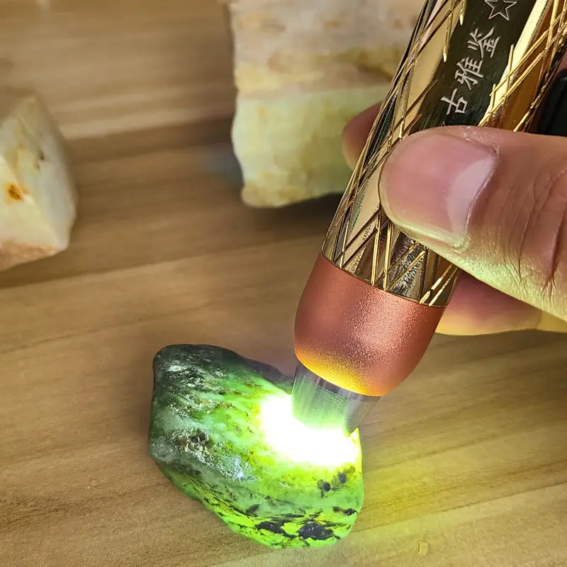 Rechargeable Jade Jewelry Flashlight with Strong White Light - Image 2