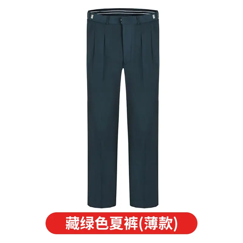Black Thin Security Pants for Men Plus Size