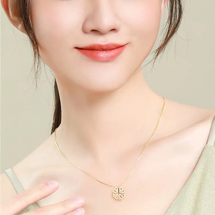 Wenjian Japanese Korean Heart-Shaped Foldable Necklace Women - Image 5