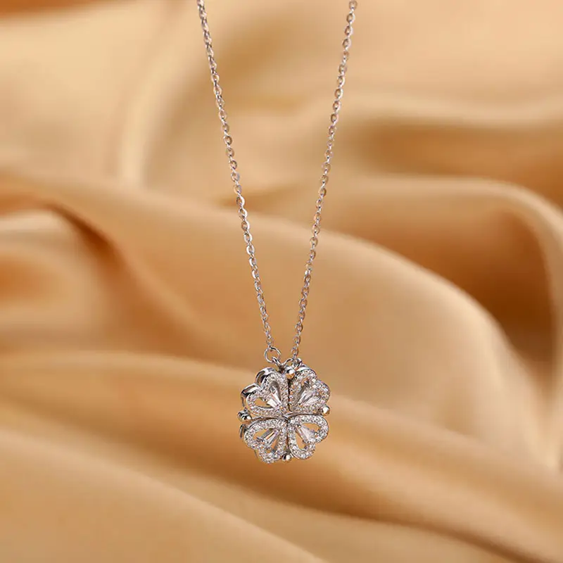 Wenjian Japanese Korean Heart-Shaped Foldable Necklace Women - Image 6