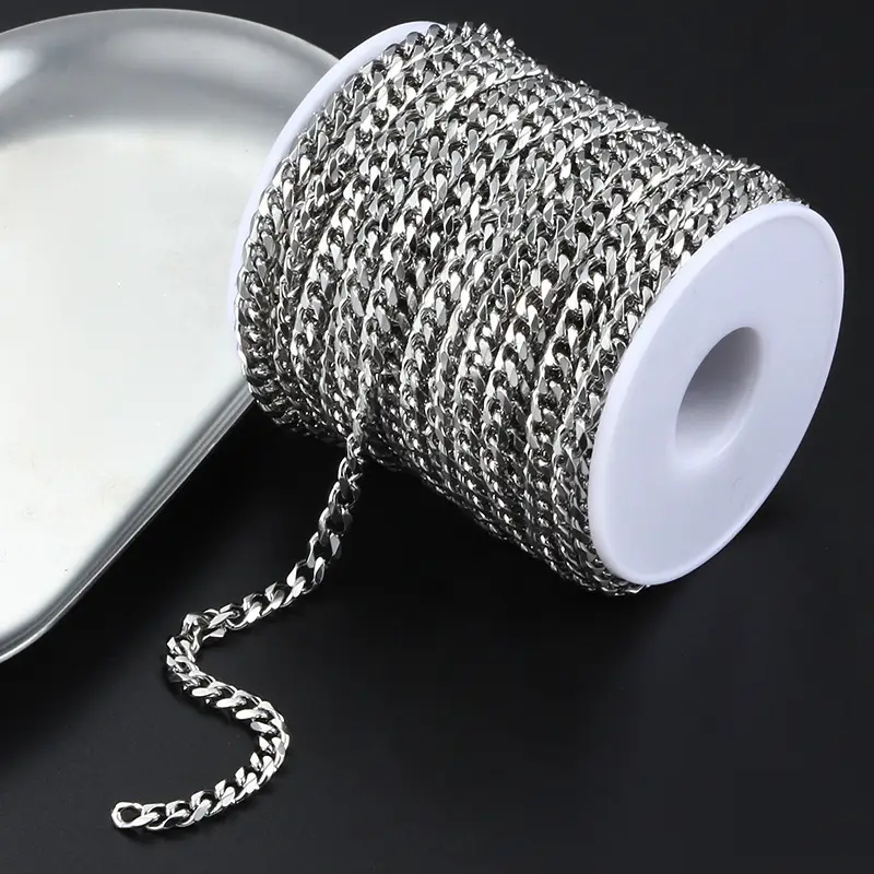 Sideways Six-Face Stainless Steel Cuban Chain — feature 7