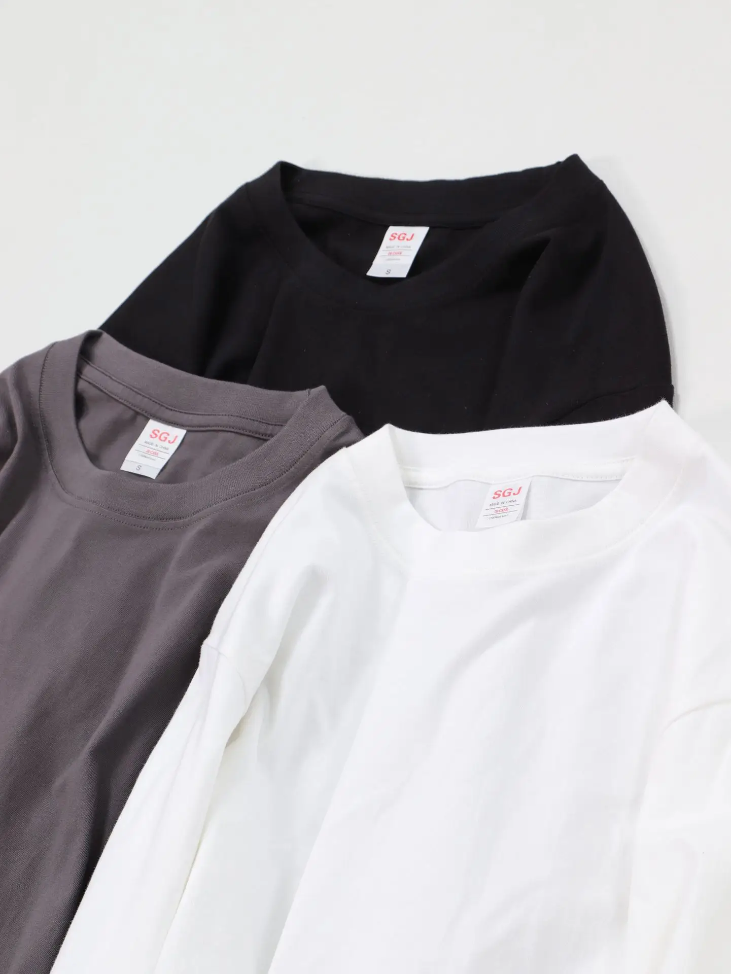 Men Cotton Long Sleeve T-Shirt White Loose Fit - Image 8