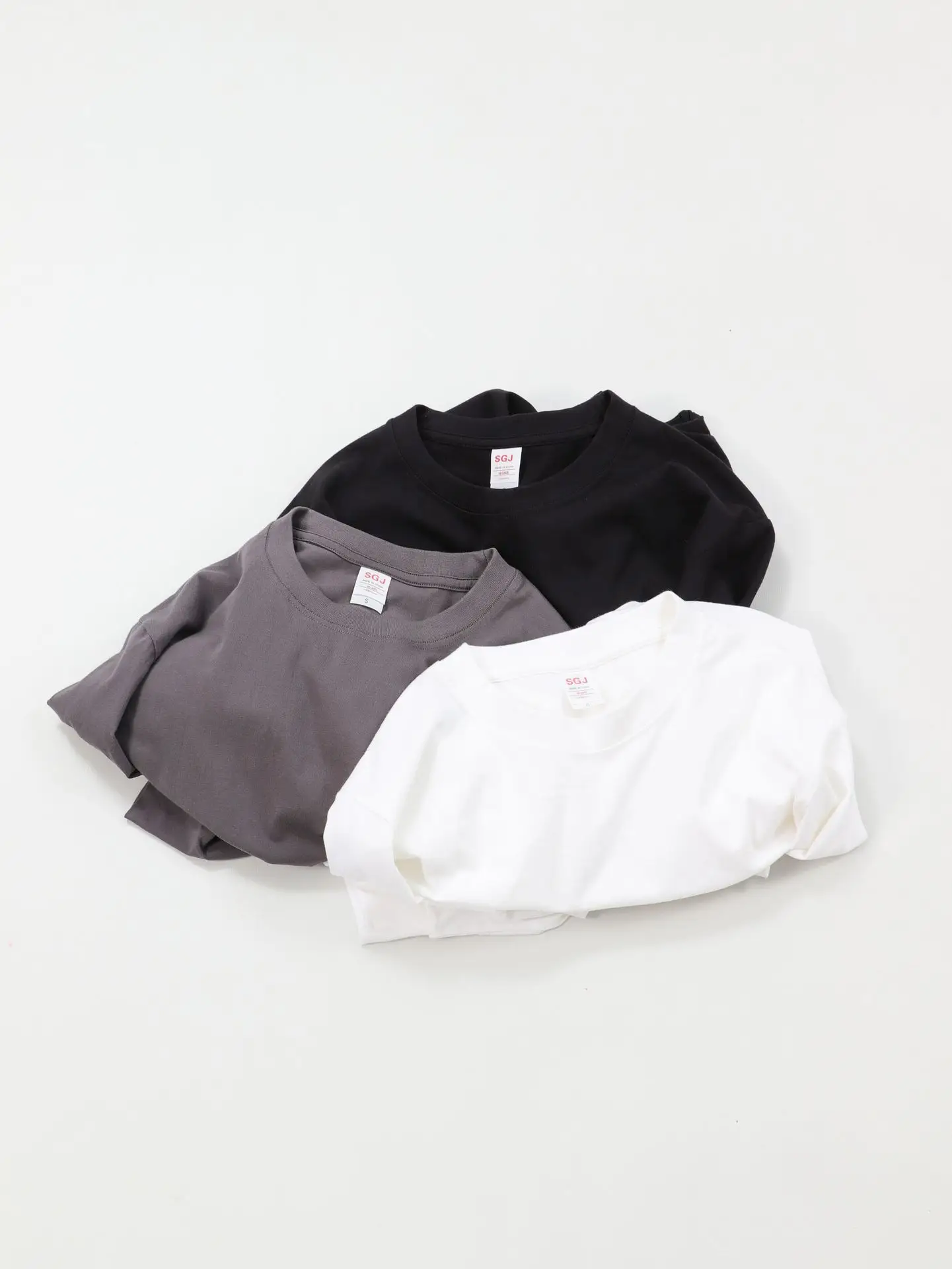 Men Cotton Long Sleeve T-Shirt White Loose Fit - Image 9