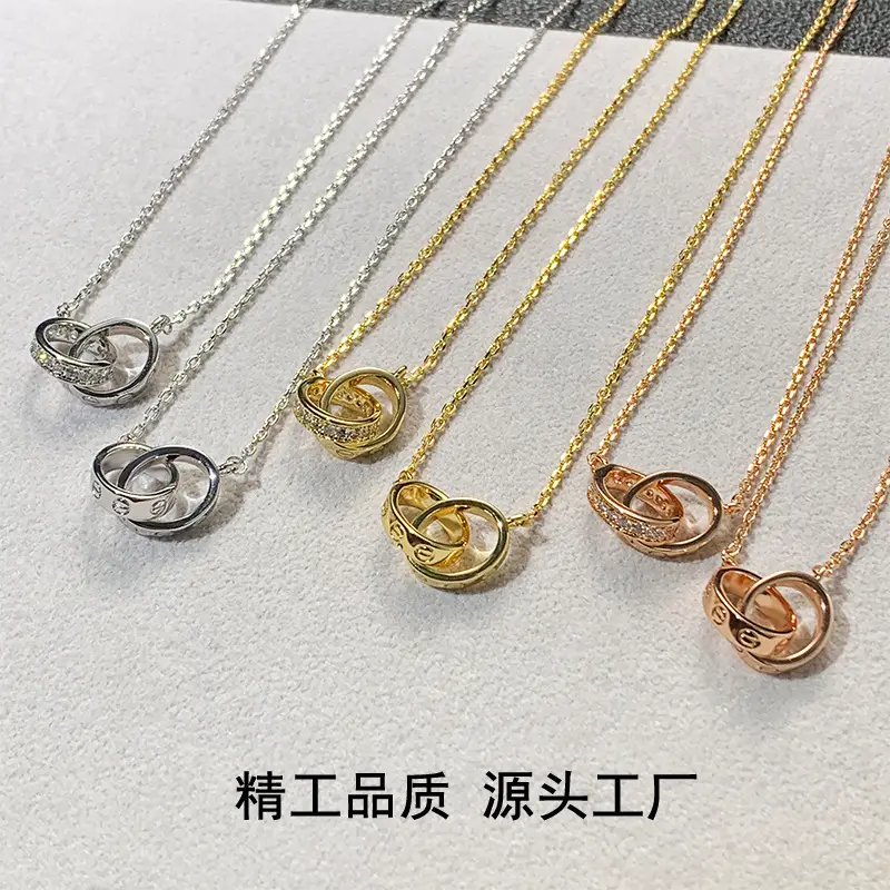 Gold Hexagon Diamond Necklace for Women — feature 3