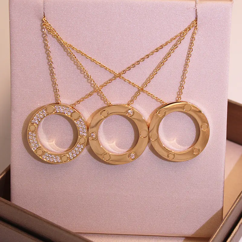 Gold Hexagon Diamond Necklace for Women — feature 7