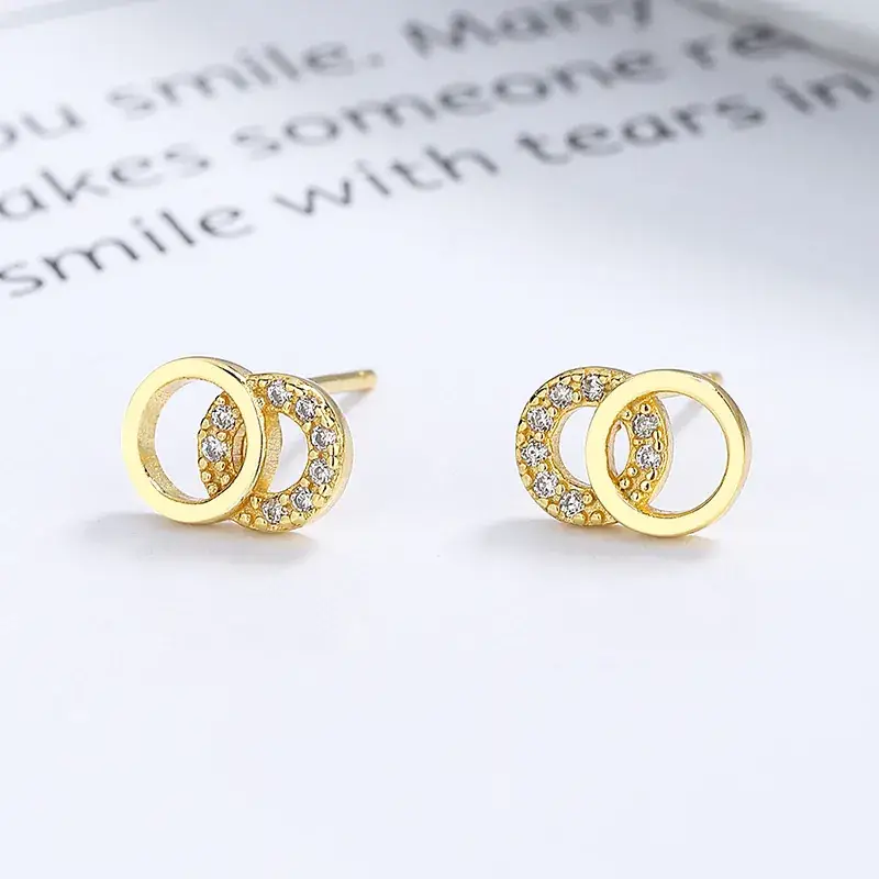 925 Sterling Silver Circle Ear Nails Women's New Fashion Minimalist Ins Style All-match Ear Bone Nails Advanced Elegant Ear Jewelry - Image 4