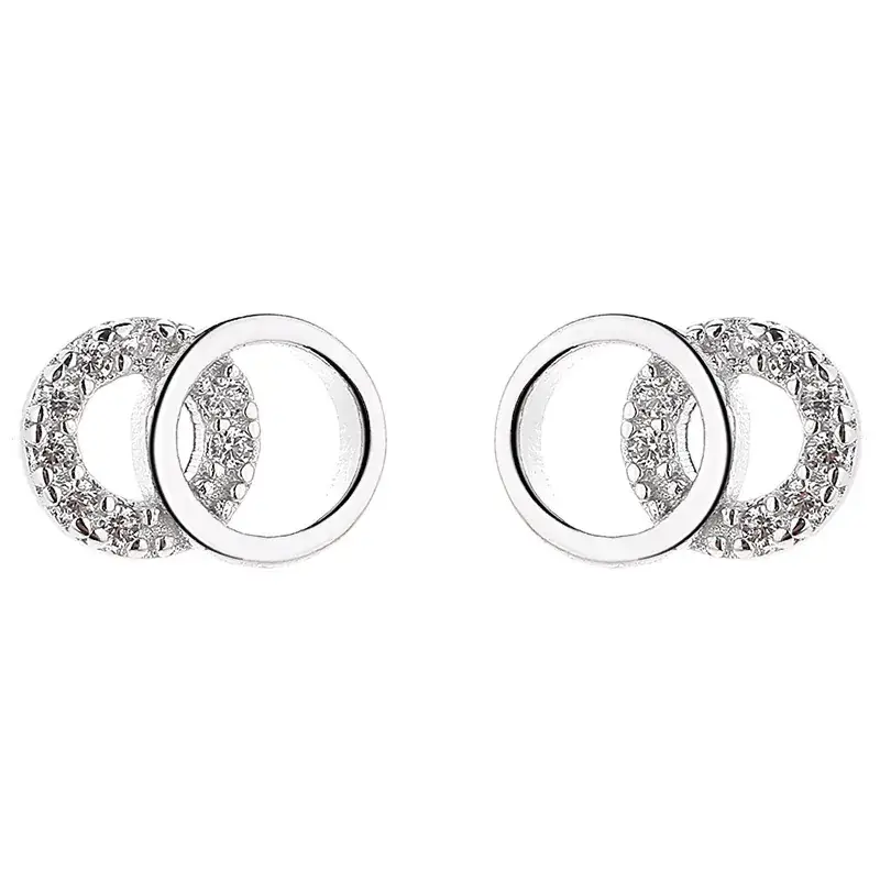 925 Sterling Silver Circle Ear Nails Women's New Fashion Minimalist Ins Style All-match Ear Bone Nails Advanced Elegant Ear Jewelry - Image 7