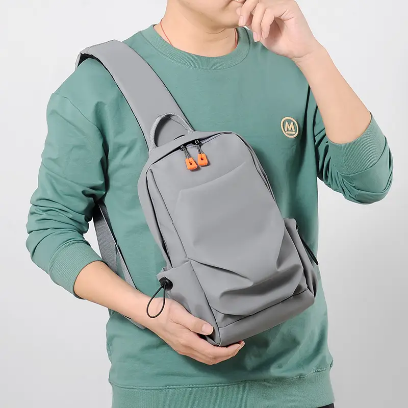 Men's Black Water Resistant Shoulder Bag - Image 6