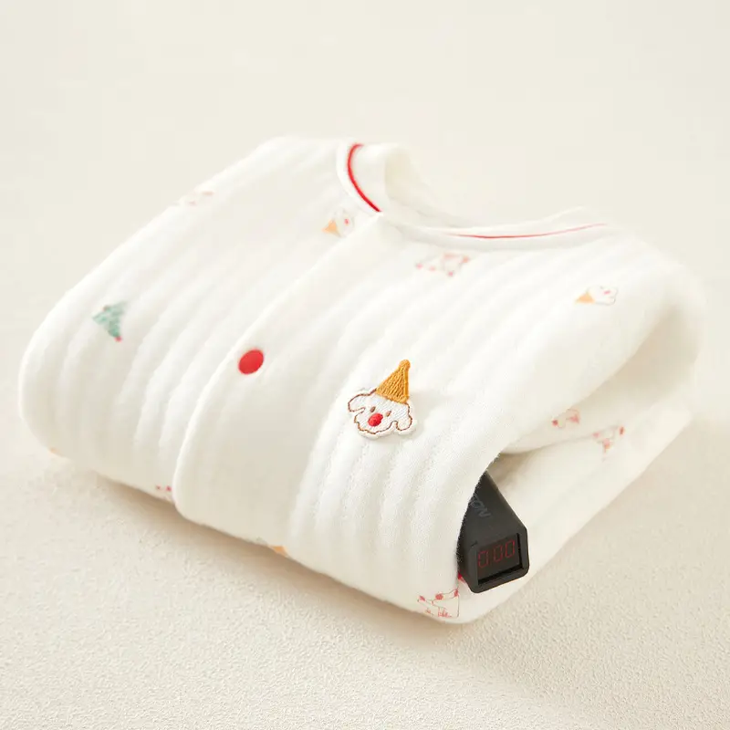 Newborn Baby Pajamas Autumn Warm Boneless Three-Layer