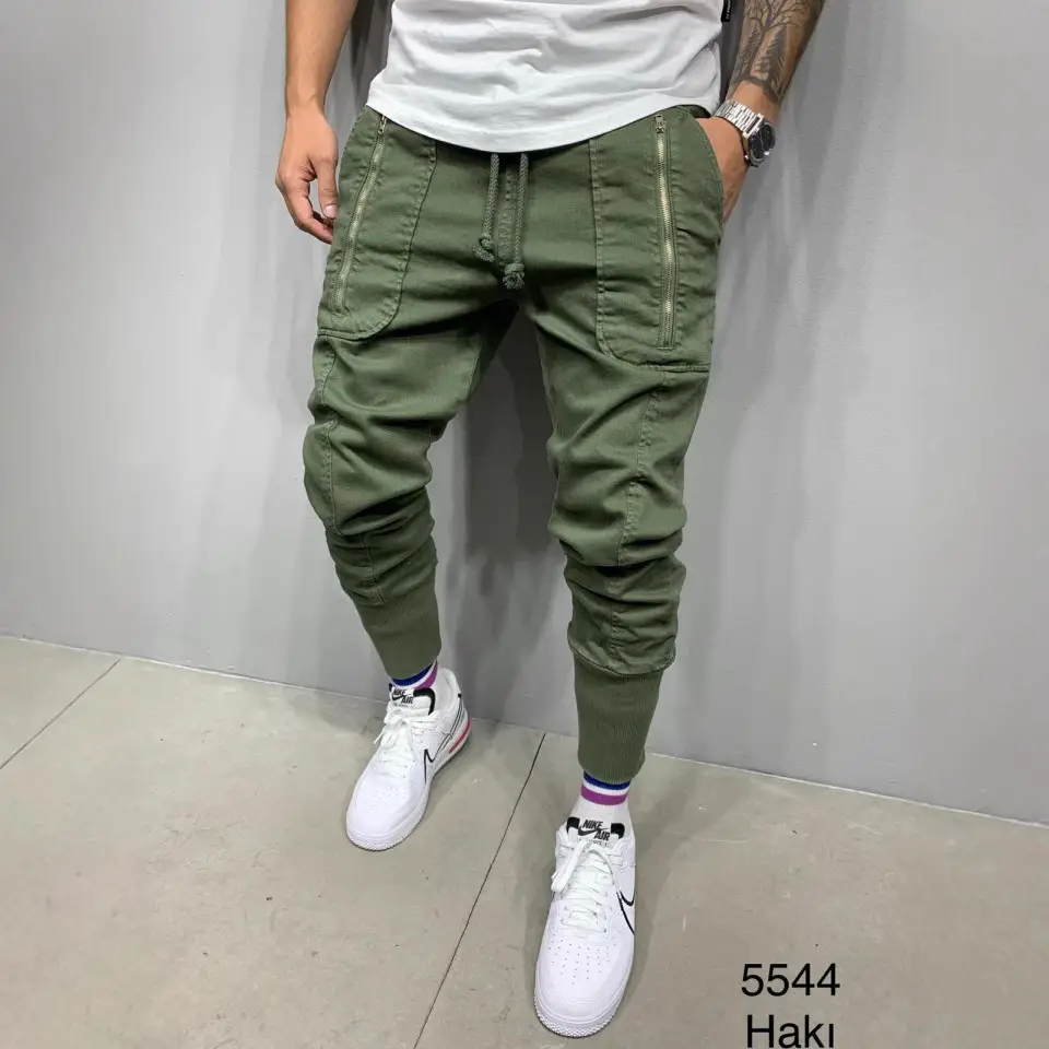 Men's Green Tether Leggings with Zip Pocket - Image 3