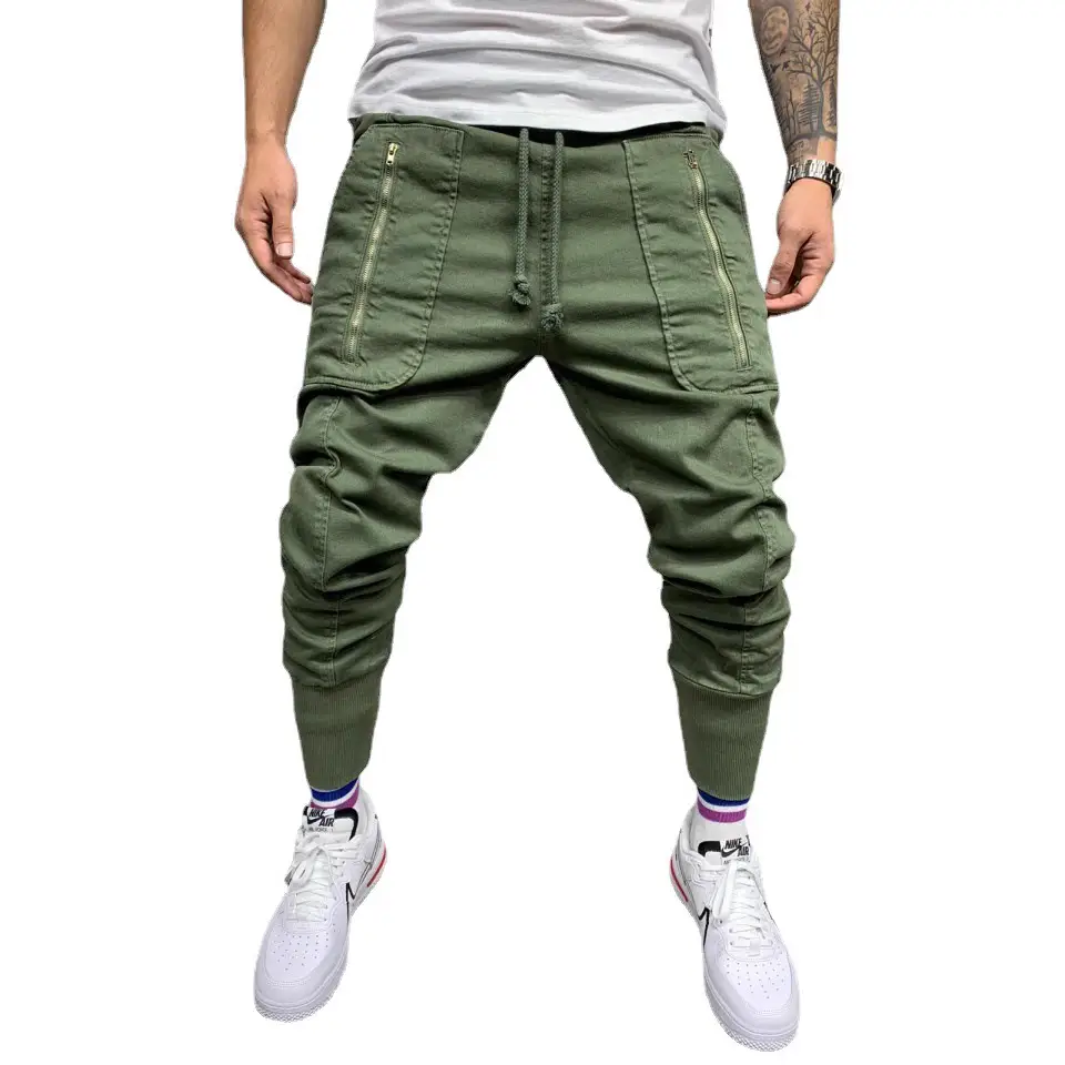 Men's Green Tether Leggings with Zip Pocket - Image 6