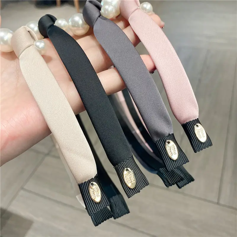 Women Korean Style Pearl Headband with Side Knot Brooch - Image 6