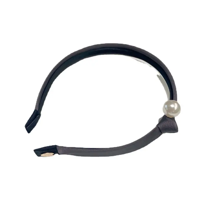 Women Korean Style Pearl Headband with Side Knot Brooch - Image 9