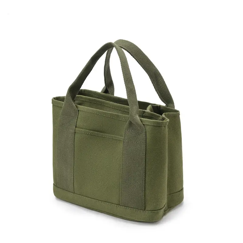 Green Canvas Women's Lunch Tote Bag - Image 11