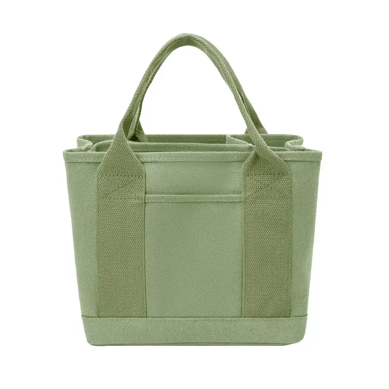 Green Canvas Women's Lunch Tote Bag - Image 7