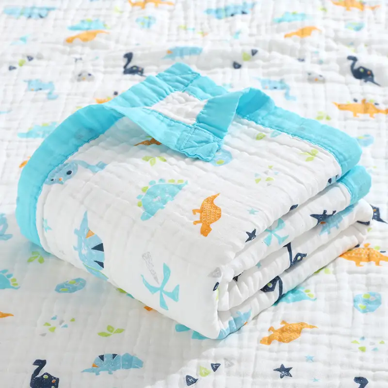 Six-layer wide-brimmed blue dinosaur