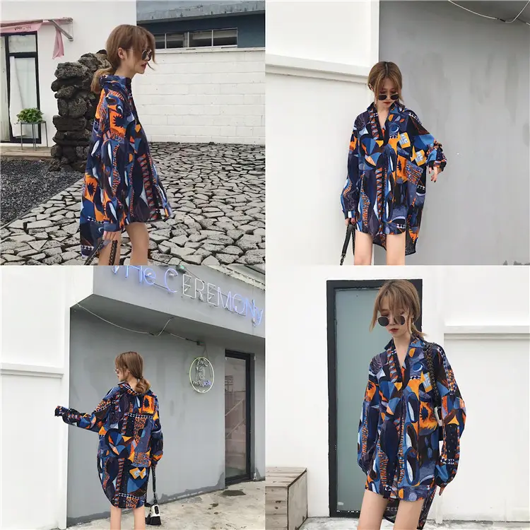 Women Chiffon Printed Long Sleeve Sun Protection Cardigan — feature 1