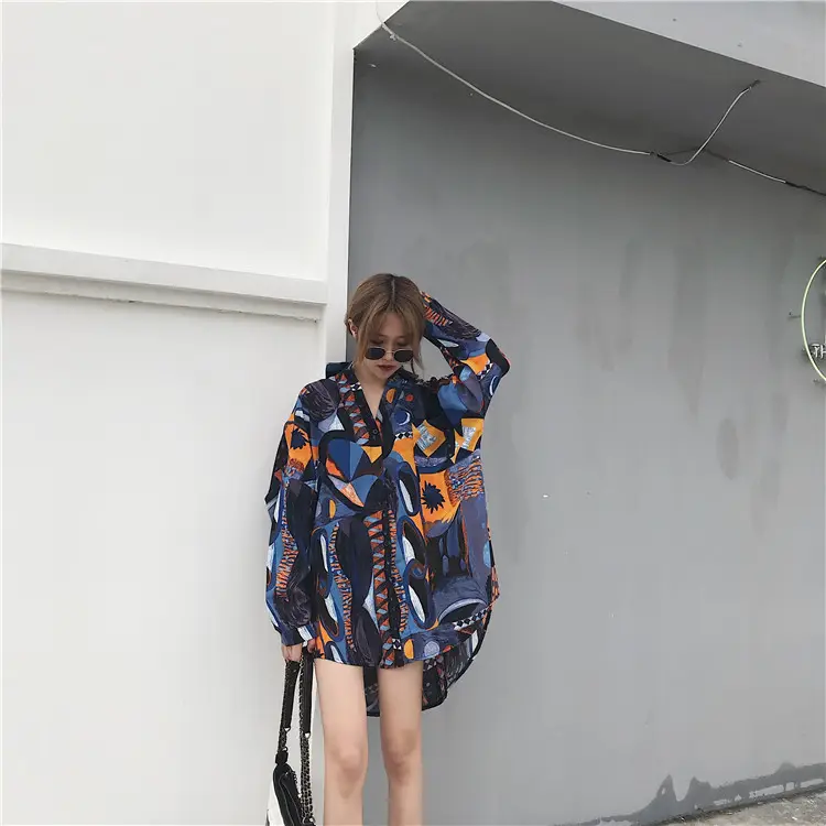 Women Chiffon Printed Long Sleeve Sun Protection Cardigan — feature 15