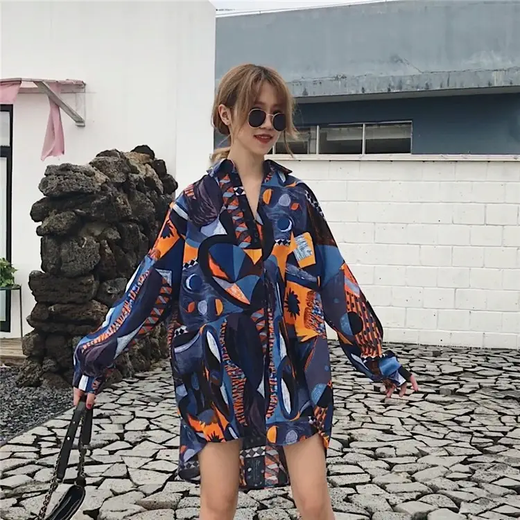 Women Chiffon Printed Long Sleeve Sun Protection Cardigan — feature 6