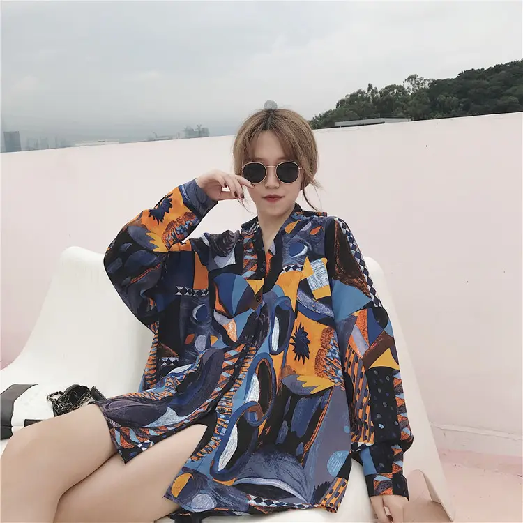 Women Chiffon Printed Long Sleeve Sun Protection Cardigan — feature 9