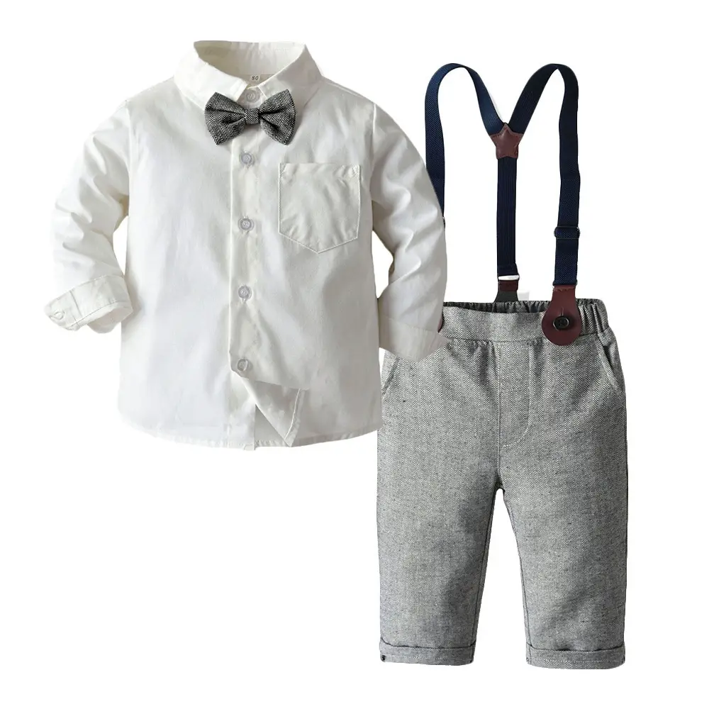 Cross-border Boys Gentleman Suit Grey Vest & Trousers — feature 9