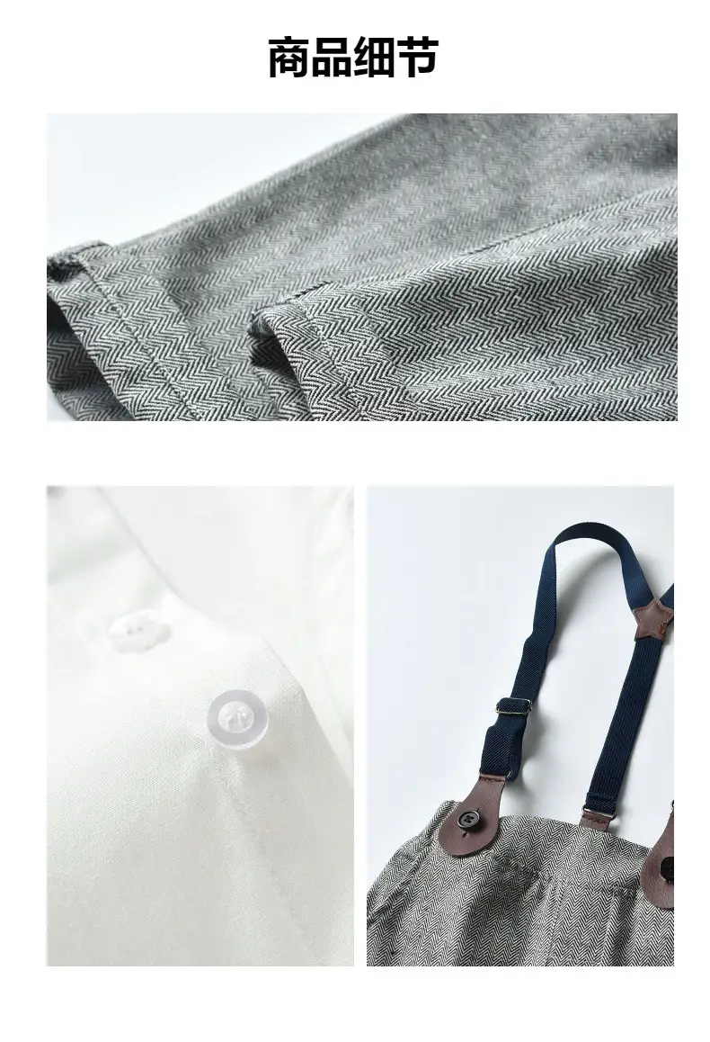 Cross-border Boys Gentleman Suit Grey Vest & Trousers — feature 15