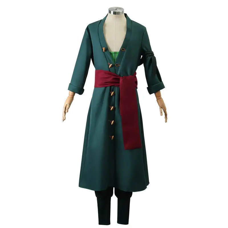 One Piece Kimono Anime Cosplay Set Green Red - Image 6