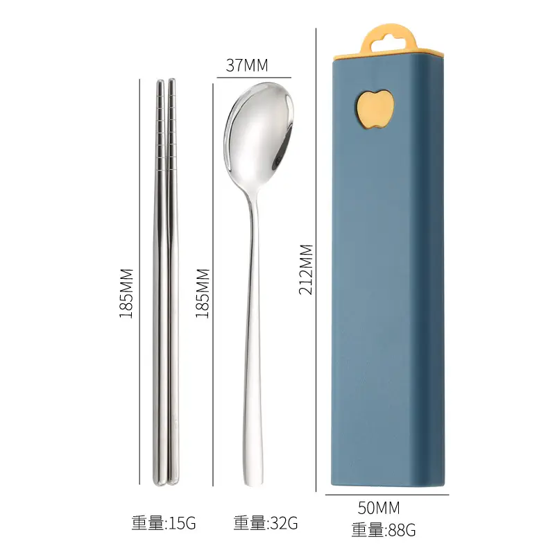 304 Stainless Steel Fork Spoon Chopsticks Three-piece Set - Image 2