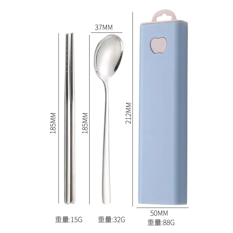 304 Stainless Steel Fork Spoon Chopsticks Three-piece Set - Image 3