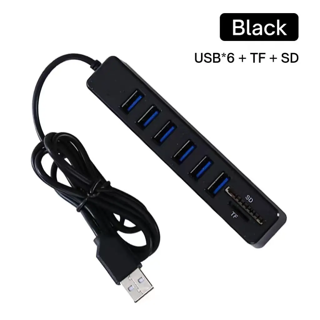 8-in-1 USB 2.0 HUB with SD/TF Reader - Image 3