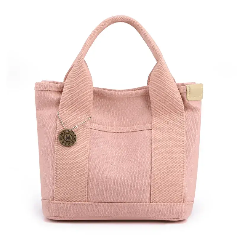 Japanese Canvas Satchel Lunch Bag Olive Green - Image 15