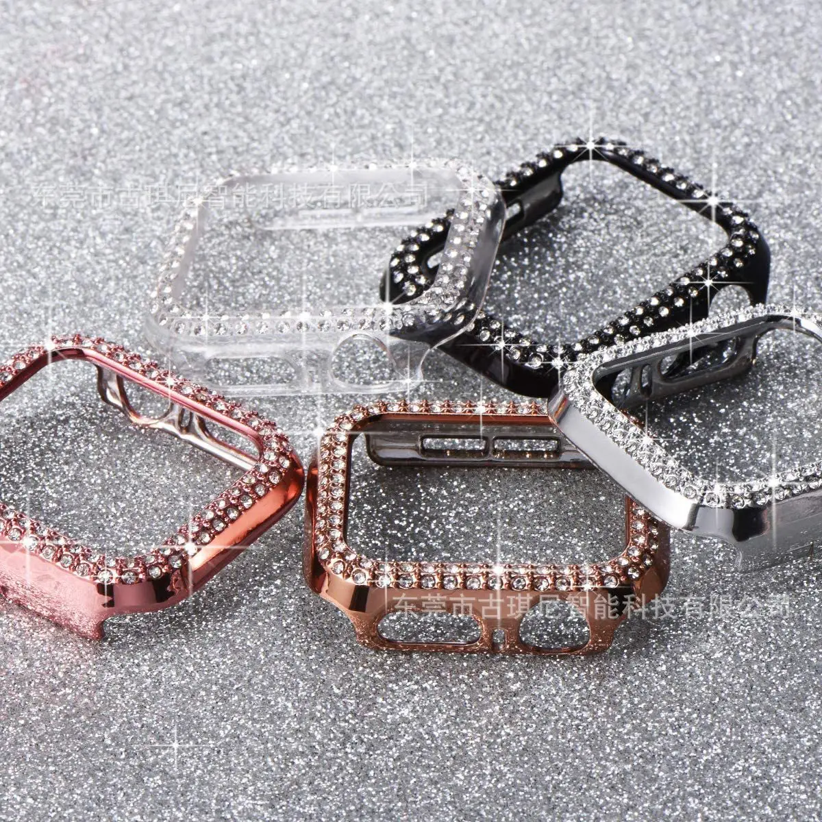 Apple Watch iWatch Protective Case with Double Row Diamond Design - Image 9