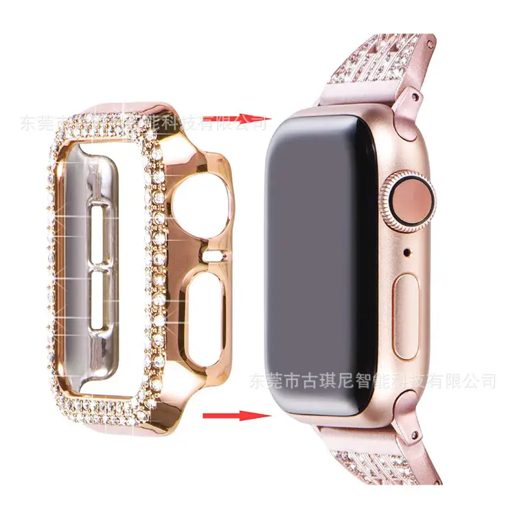 Apple Watch iWatch Protective Case with Double Row Diamond Design — feature 10