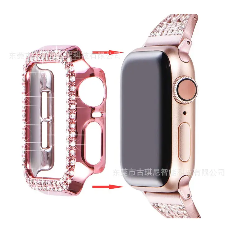 Apple Watch iWatch Protective Case with Double Row Diamond Design — feature 6
