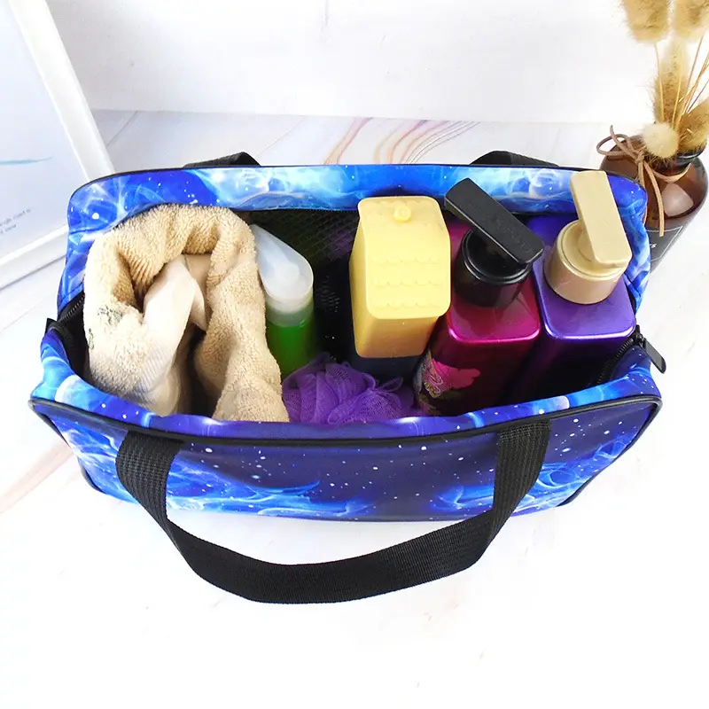 Portable Bath & Lunch Bag Blue Flame Design Large Capacity - Image 10