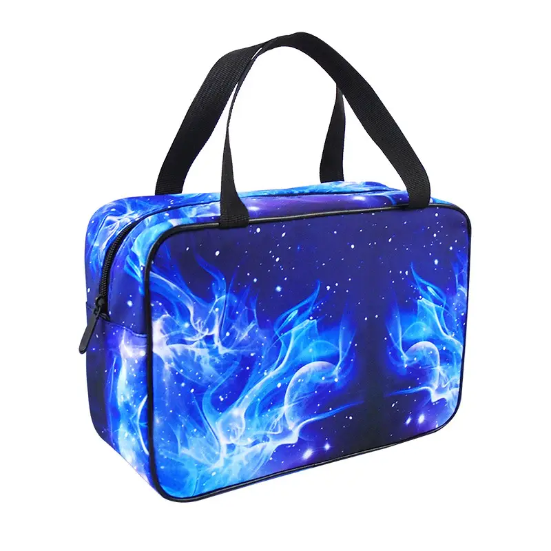 Portable Bath & Lunch Bag Blue Flame Design Large Capacity - Image 12