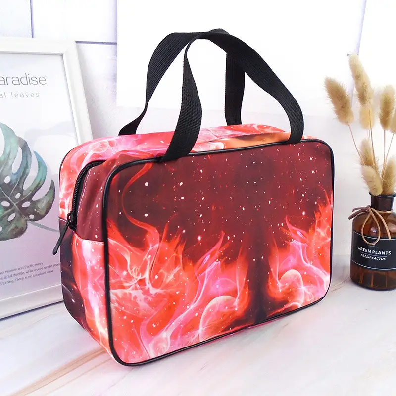 Portable Bath & Lunch Bag Blue Flame Design Large Capacity - Image 2