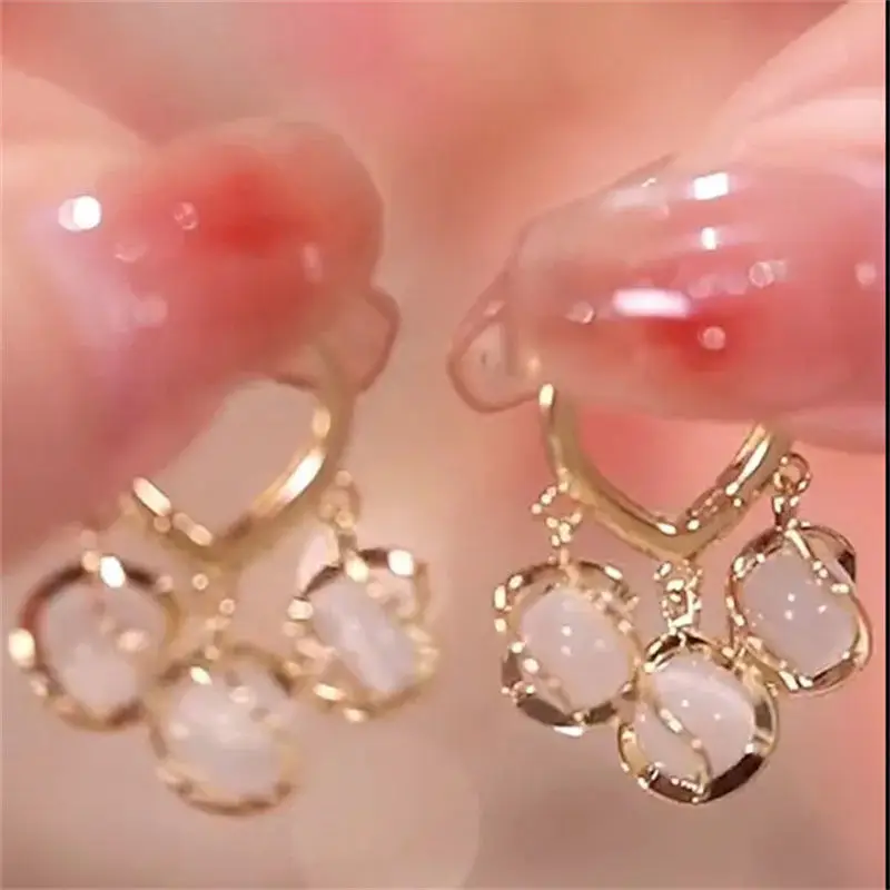 Elegant Opal Flower Earrings for Women — feature 2