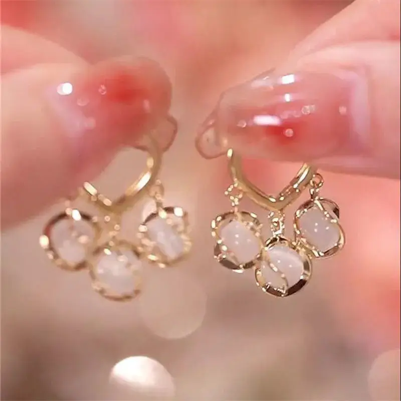 Elegant Opal Flower Earrings for Women — feature 9