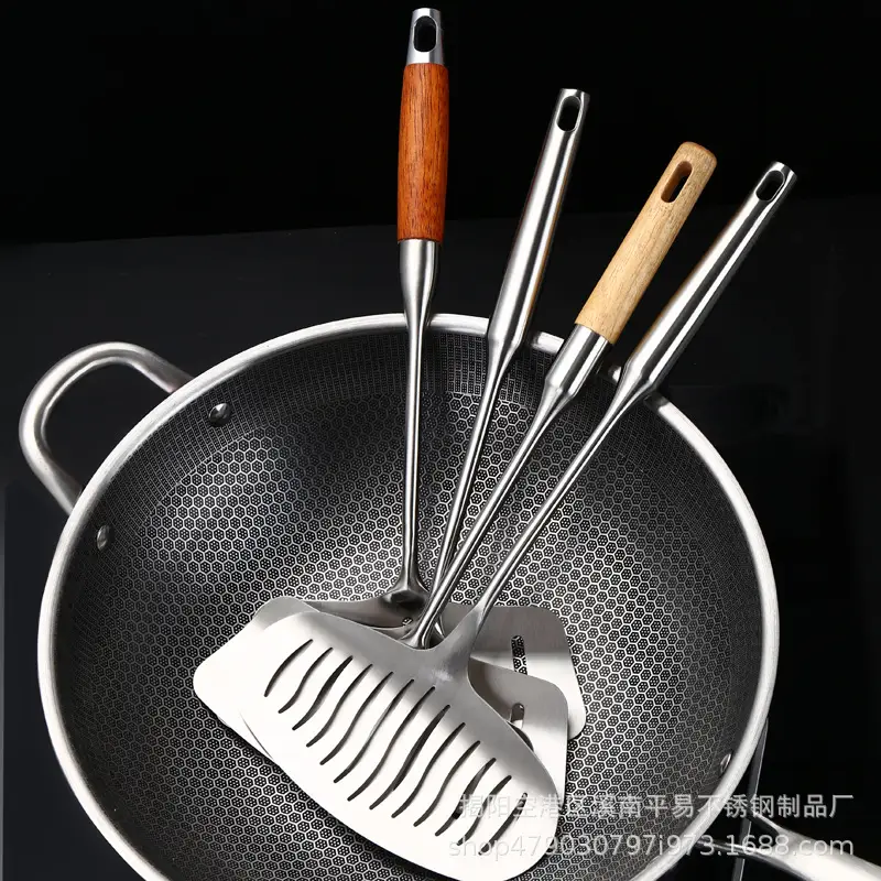 Stainless Steel Fish Shovel with Wooden Handle - Image 7