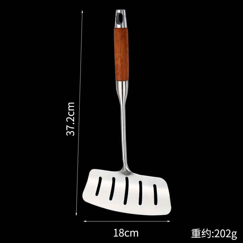 Stainless Steel Fish Shovel with Wooden Handle - Image 2