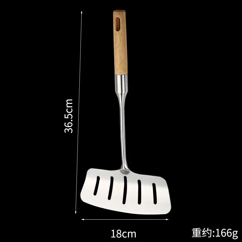 Stainless Steel Fish Shovel with Wooden Handle - Image 3