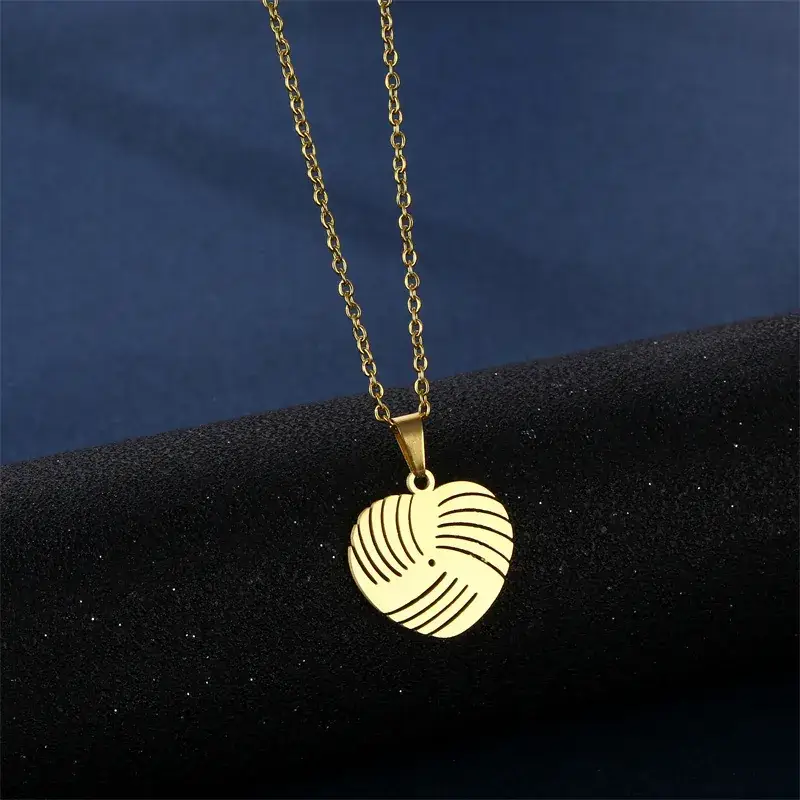 Gold Striped Necklace Set for Women - Image 2