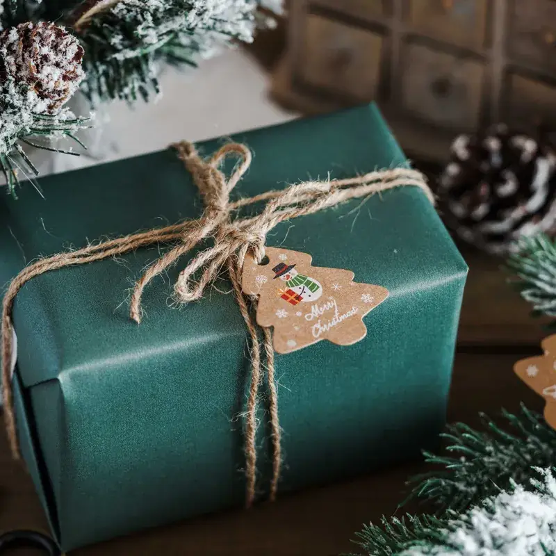 Kraft Paper Christmas Tree Decoration Hanging Card Gift Box - Image 11